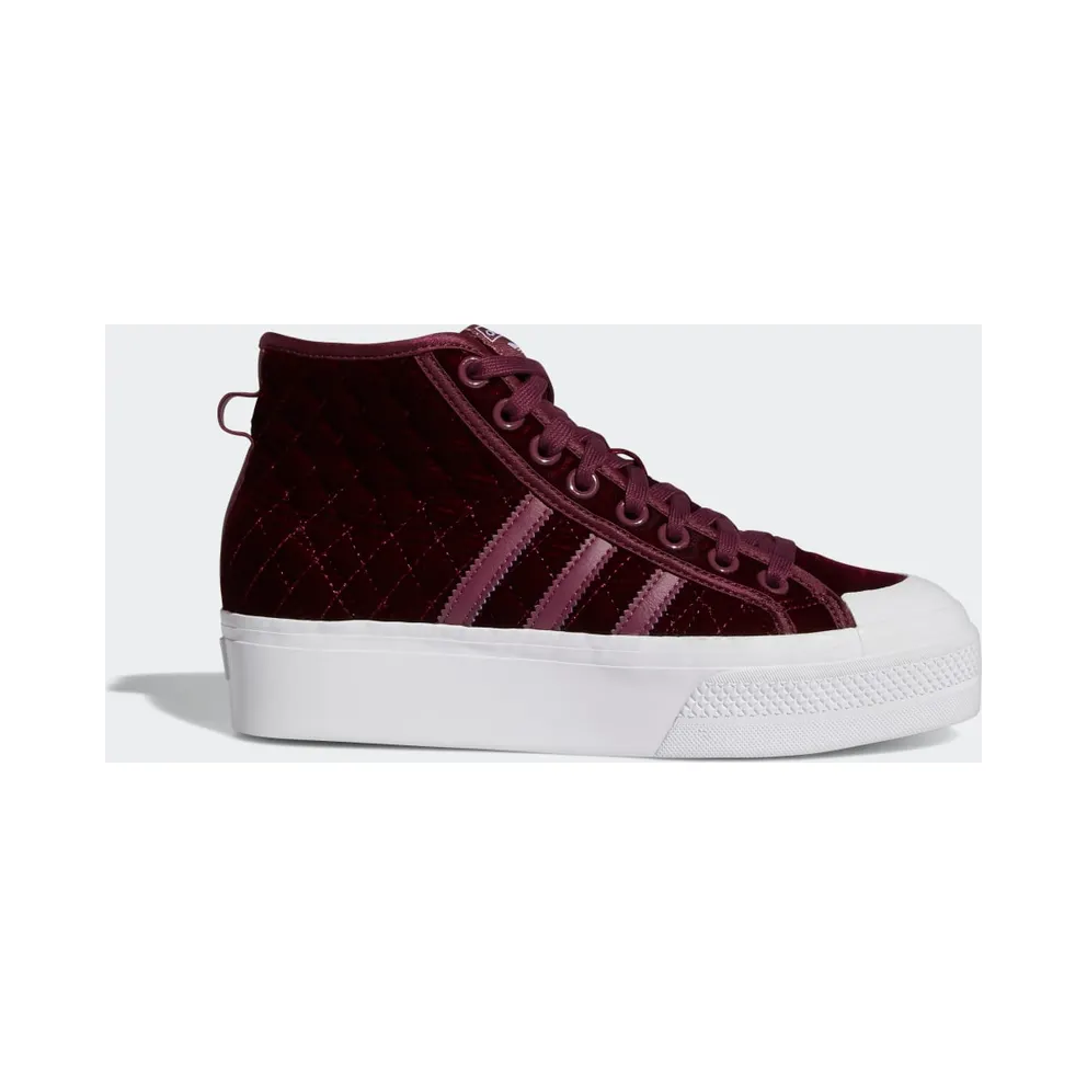 adidas NIZZA PLATFORM MID W Brown / White / Cloud White (H02701)