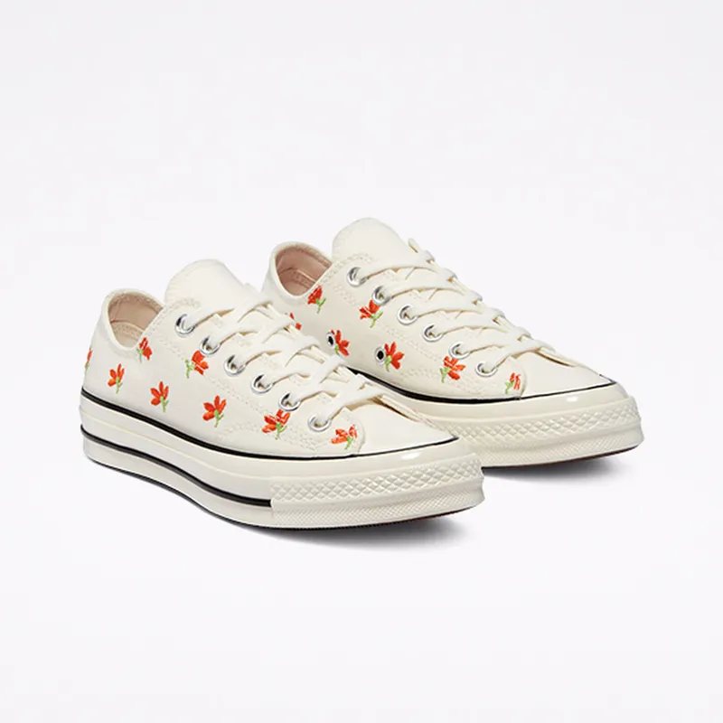 Converse Floral Print Chuck 70 Low Top Egret/bright Poppy/Black (570916C)