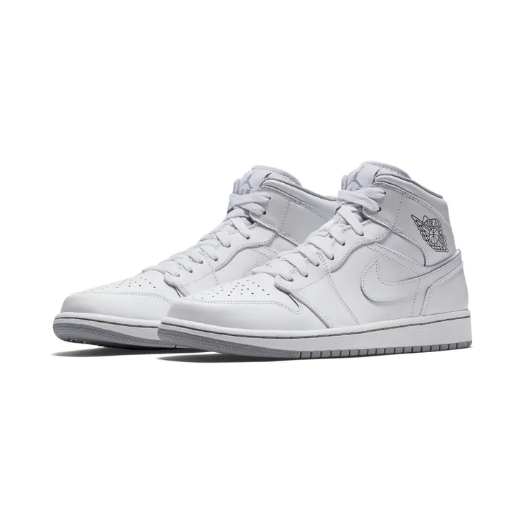 Air Jordan 1 Mid “White / Wolf Grey” (554724-112)