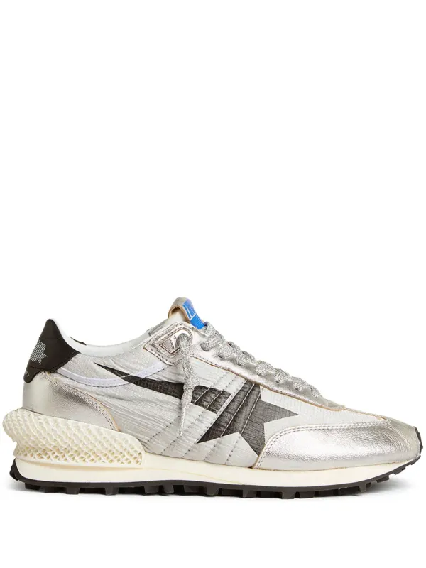 Golden Goose Marathon sneakers van gelaagd leer – Silver (GWF00684F005667)