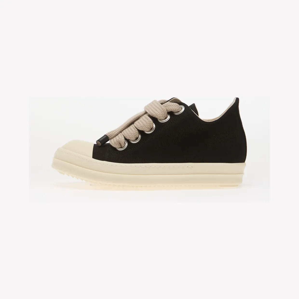 Rick Owens DRKSHDW Denim – Jumbolace Low Sneaks Black / Milk / Milk