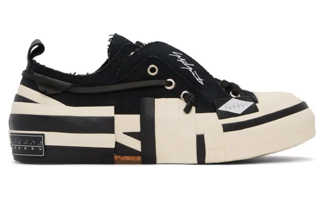 Yohji Yamamoto Black xVESSEL Edition Layered Low Top Sneakers (HR-E01-860)