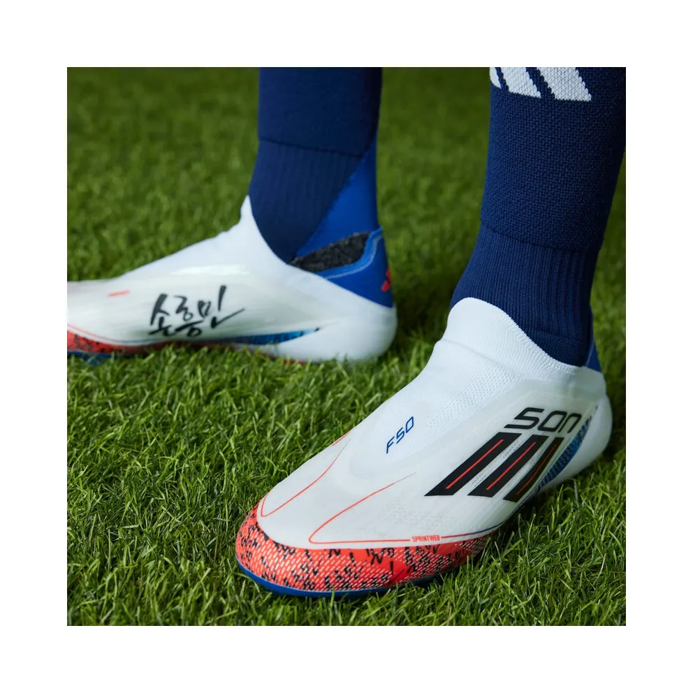adidas F50 Elite Son Laceless Firm Ground Boots “Cloud White / Core Black / Bright Red” (JQ5071)