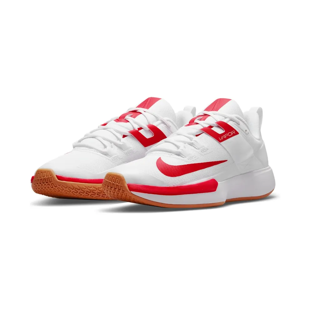 NikeCourt Vapor Lite Hardcourt “White / Wheat / University Red” (DC3432-188)