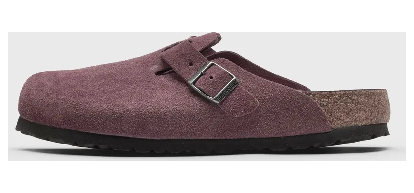 Birkenstock Boston Soft Footbed Suede Leather Brown