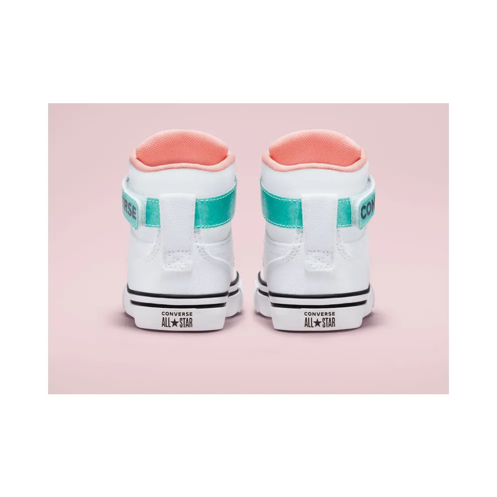 Converse Pro Blaze Strap Glitter White/Black/bleached Coral (A01066C)