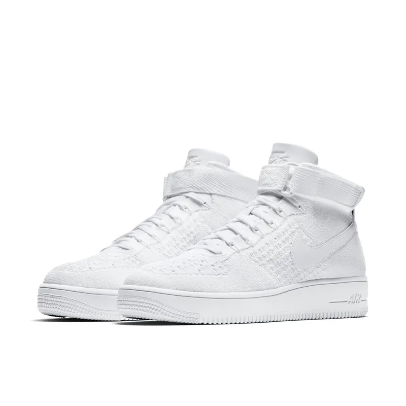 Nike Af1 Ultra Flyknit Mid White/White White/White (817420-102)
