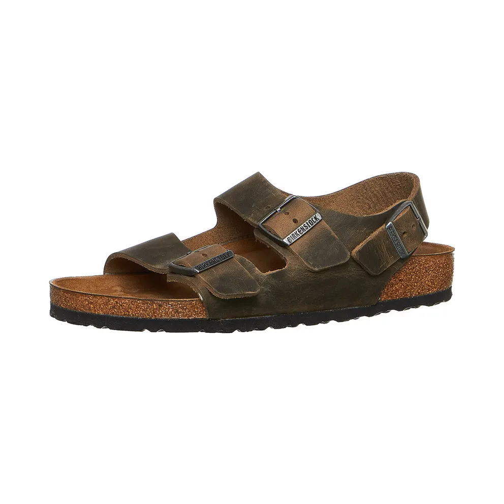 Birkenstock Milano BS Oiled Leather Faded Khaki (1019336)