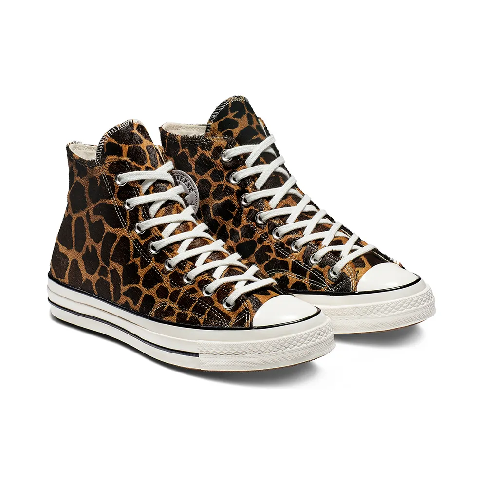 Converse Chuck Taylor All-Star 70s Hi Pony Hair Cheetah Brown/Tan-Egret (164590C)