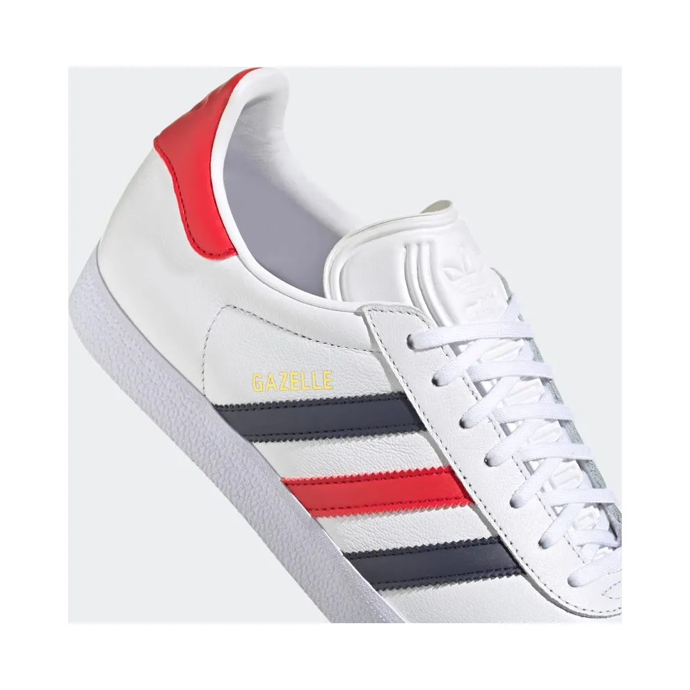 Adidas Gazelle White / Legend Ink / Collegiate Red (H06389)