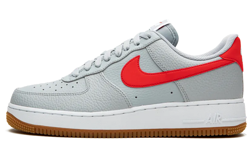 Nike Air Force 1 ‘Wolf Grey’ Wolf Grey/White/Gum Medium Brown/University Red (CI0057-003)