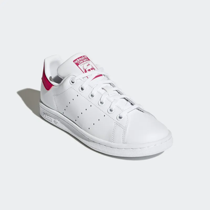 adidas Stan Smith White Pink (Youth) Running White Ftw/Running White/Pink Buzz (B32703)