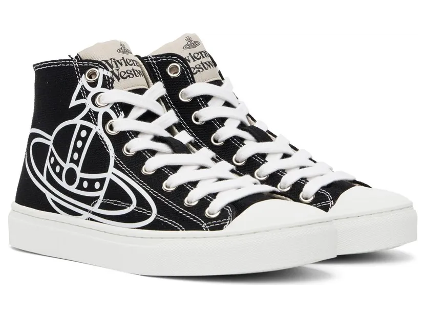 Vivienne Westwood Black Plimsoll High-Top Sneakers (75010001W-W0004-) (4)