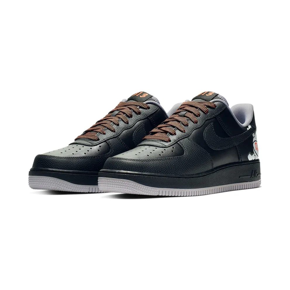 Nike Air Force 1 Low Detroit Away Black/Black-Atmosphere Grey-Turf Orange-White (CD7789-001)