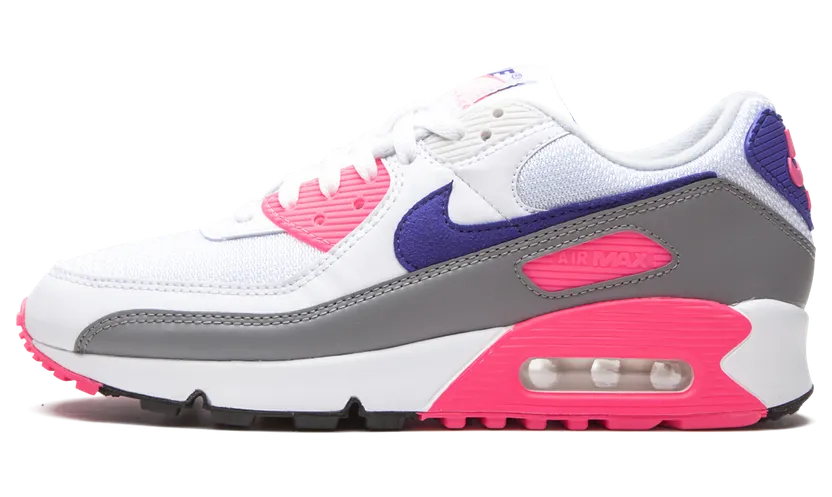 Nike Air Max 90 ‘Pink Concord’ White/Vast Grey/Concord/Pink Blast (CT1887-100)
