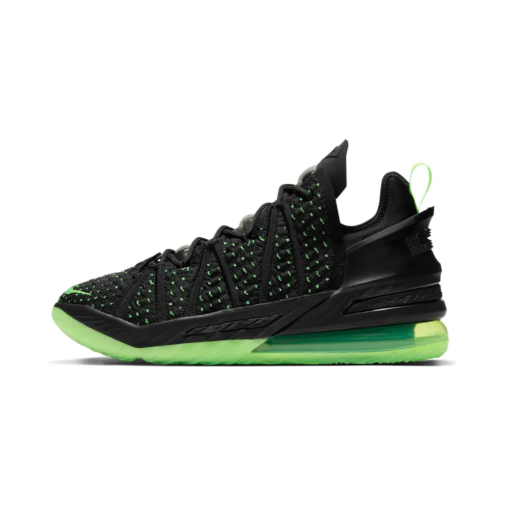 LeBron 18 “Black/Electric Green” Schwarz (CQ9283-005)