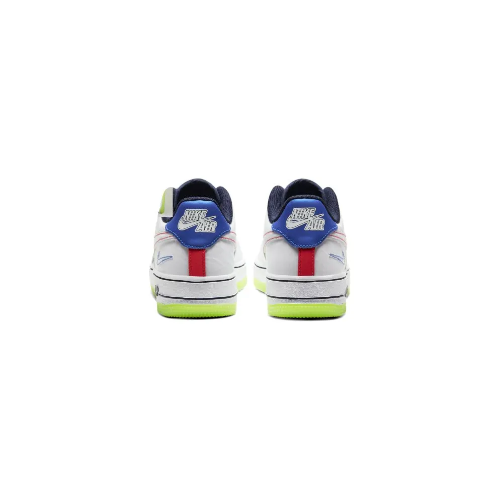 Nike Air Force 1 Low Outside the Lines (GS) White/White-Racer Blue-Aurora Green (CV2421-100)