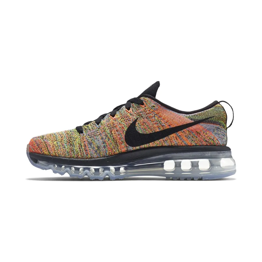 Nike Flyknit Air Max Multi-Color Chalk Blue Hyper Orange (W) Black/Black/Chalk Blue (620659-005)