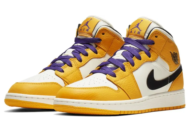 Jordan 1 Mid SE Lakers (GS)