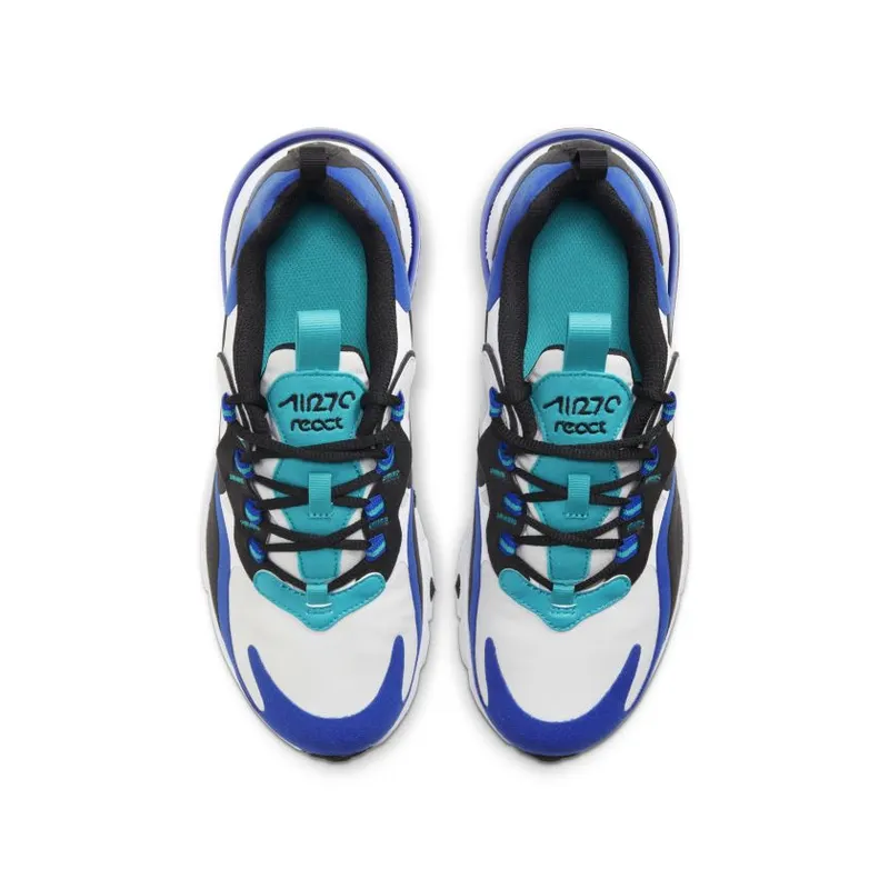Nike Air Max 270 React Hyper Blue (GS) White/Hyper Blue/Oracle Aqua (BQ0103-105)
