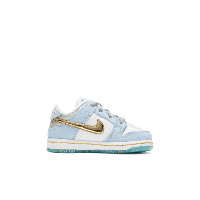Nike SB Dunk Low Sean Cliver (TD) Ice Blue/White-Metallic Gold-Metallic Silver (DJ2520-400)
