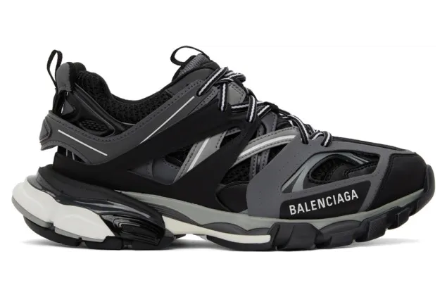 Balenciaga Black and Grey Track Sneakers (542023 W3AD1)