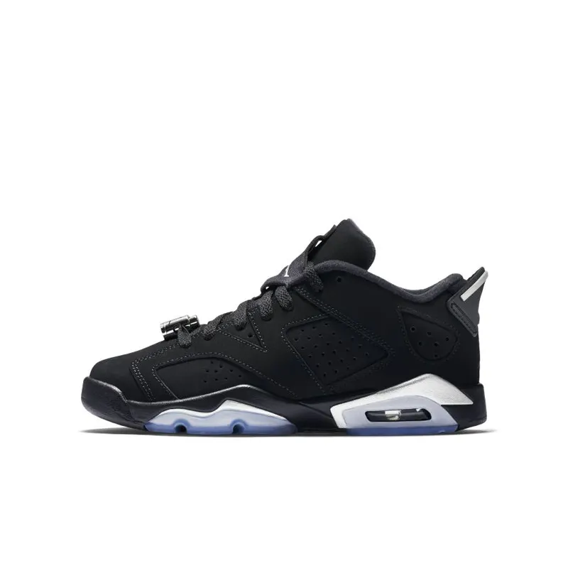 Jordan 6 Retro Chrome 2015 (GS) Black/Metallic Silver-White (768881-003)