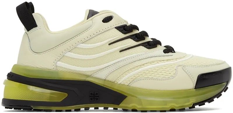 Givenchy Off-White & Green GIV 1 Sneakers (BE001ME10T)
