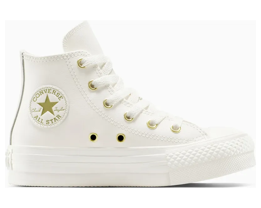 Converse Chuck Taylor All Star EVA Lift Leather + Gold Egret/Egret/Light Gold (A14261C)