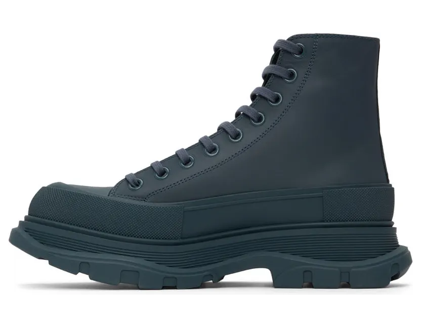 Alexander McQueen Grey Tread Slick High Sneakers (627206WIBT14476) (3)