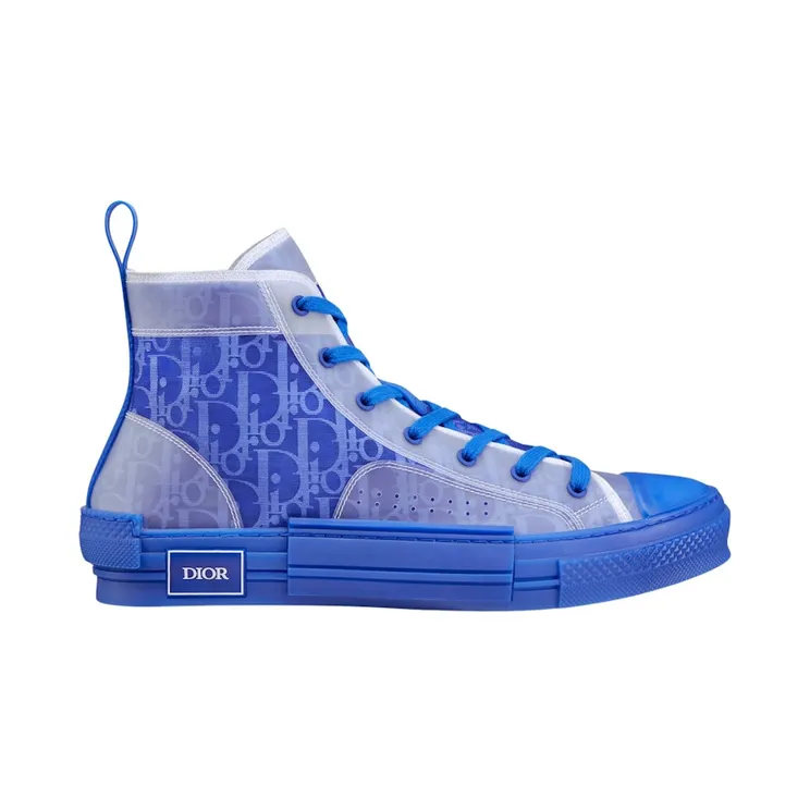 Dior B23 High Top Blue Dior Oblique Canvas (3SH118ZMK_H561)