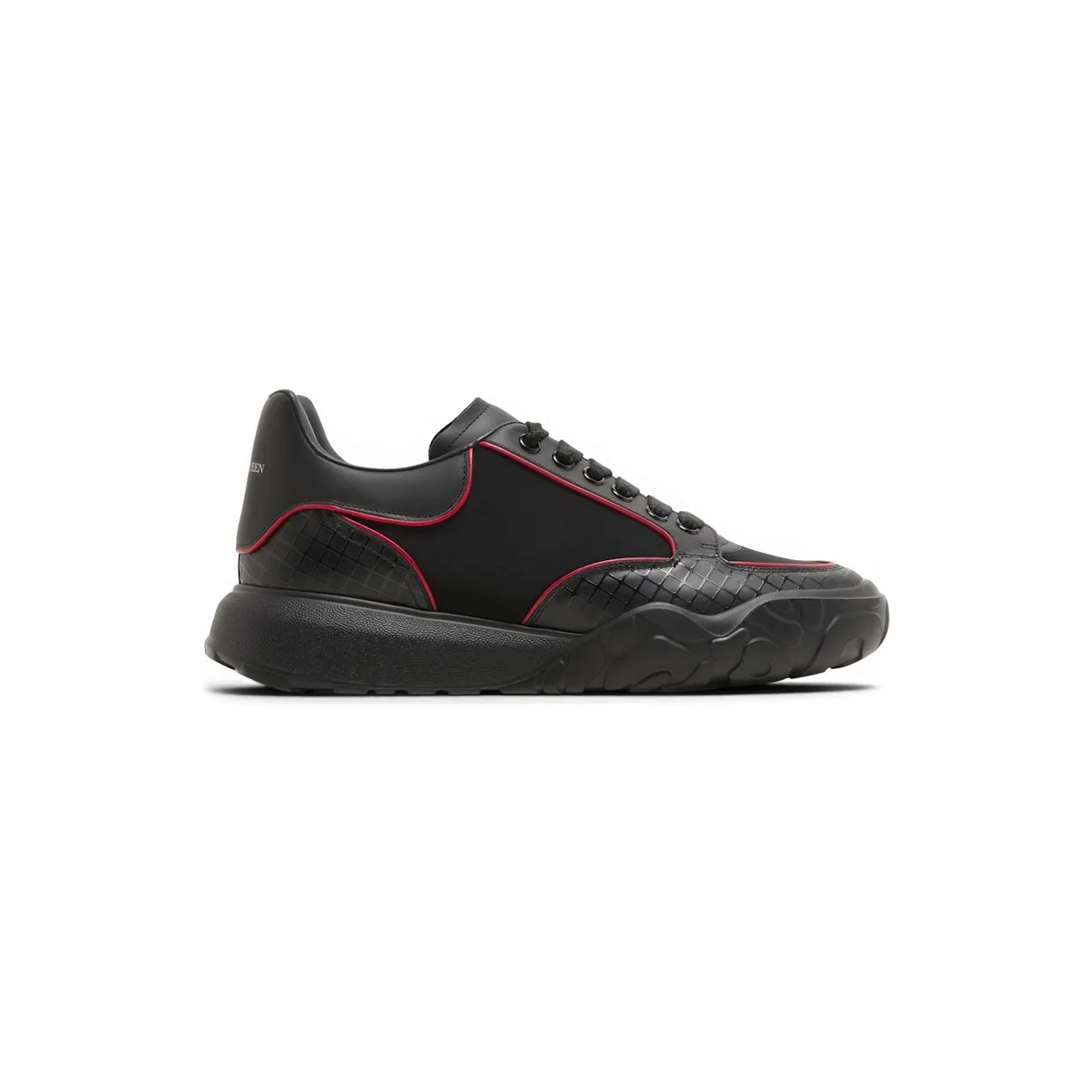 Alexander McQueen Oversized Court Trainer Black Lust Red (667800 W4RA1 1037)