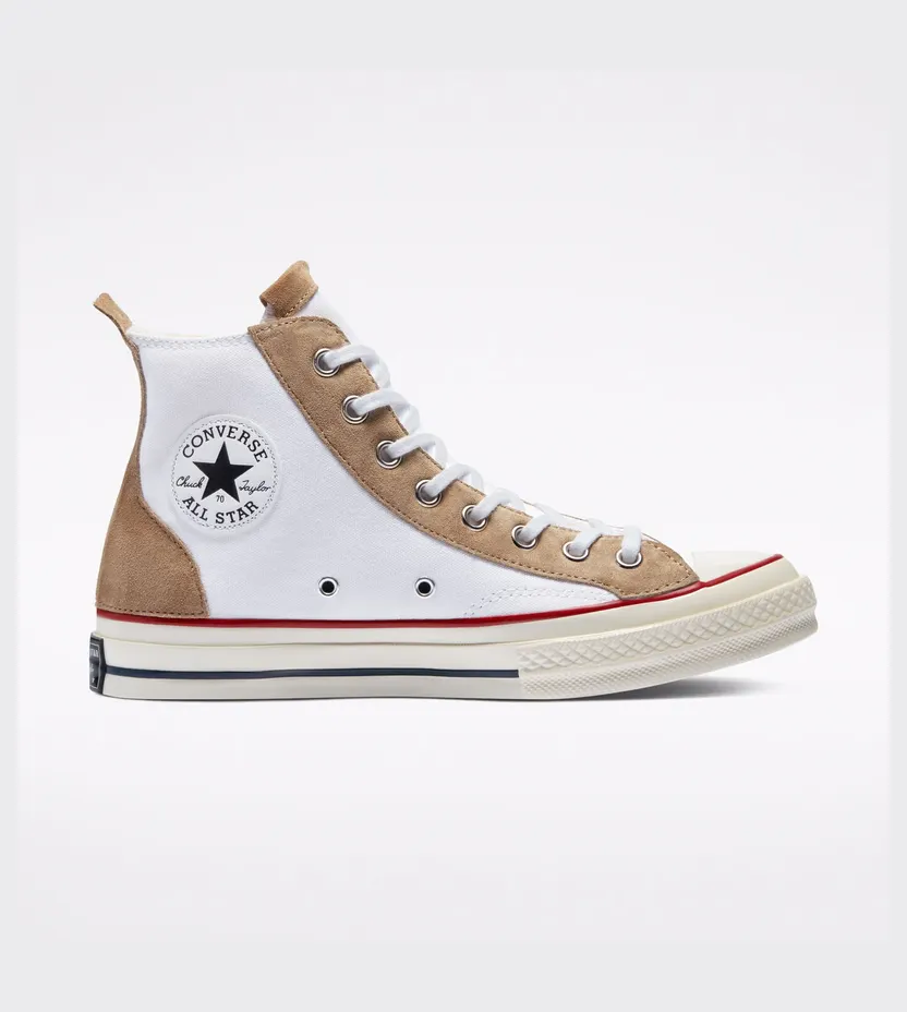 Converse Space Vintage Chuck 70 Wit En Bruin Suède (172916C)
