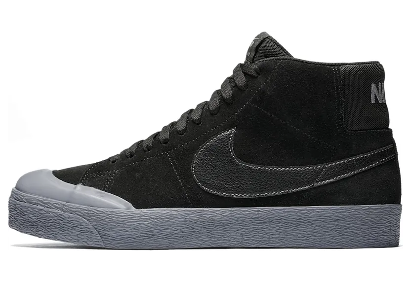 Nike Sb Blazer Zoom Mid Black/Black/Metallic Pewter (876872-006)
