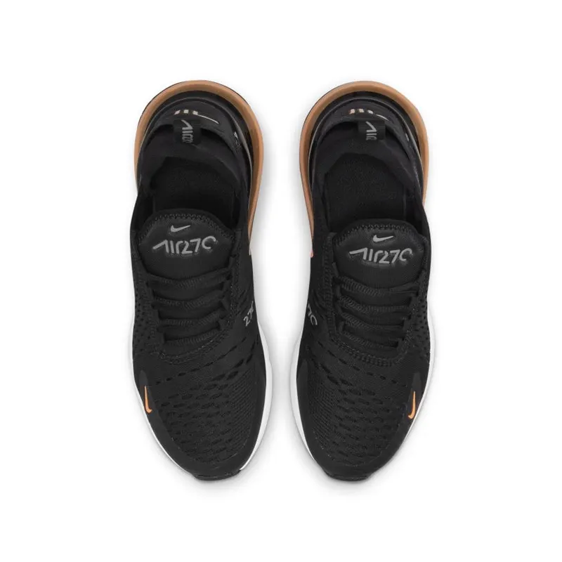 Nike Air Max 270 Black Total Orange (GS) (DM3208-001)