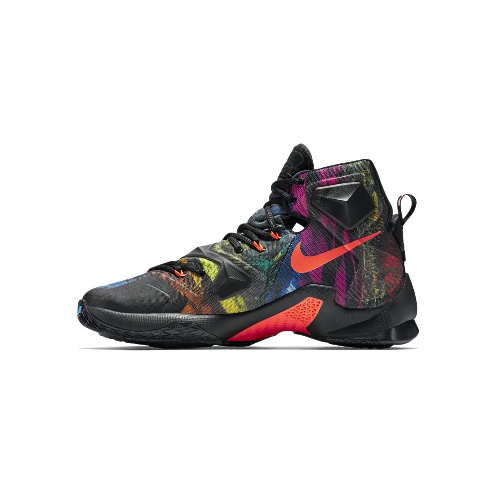 Nike LeBron 13 Akronite Black/Black-Hyper Orange-Blue Lagoon (807219-008)