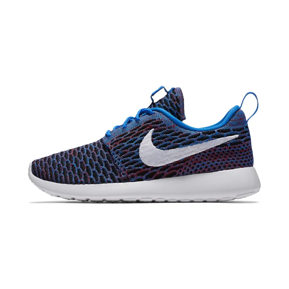 Nike Roshe One Flyknit Photo Blue/White-University Red-Black (W) Photo Blue/White-University Red-Black (704927-404)