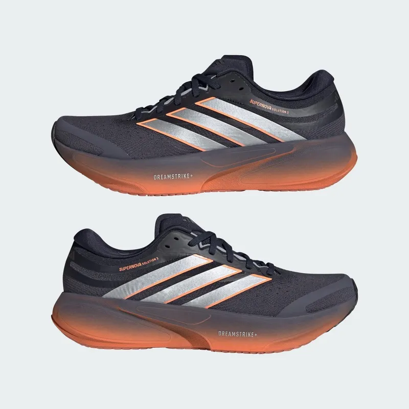 Adidas SUPERNOVA SOLUTION 3 Running Shoes Aurora Onix / Silver Metallic / Lucid Orange (JQ5907)