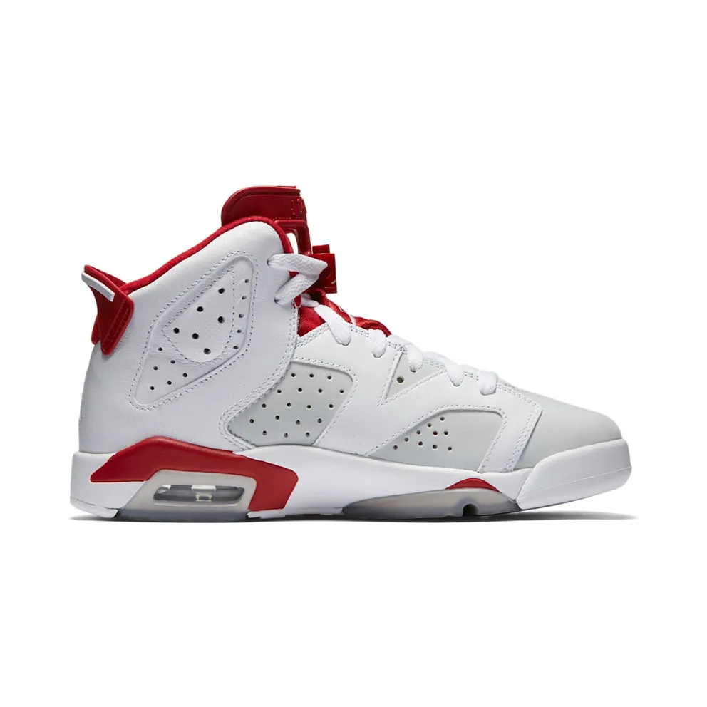 Jordan 6 Retro Alternate Hare (GS) White/Gym Red-Pure Platinum (384665-113)