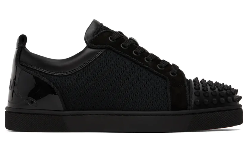 Christian Louboutin Black Louis Junior Spikes Sneakers (3220716)