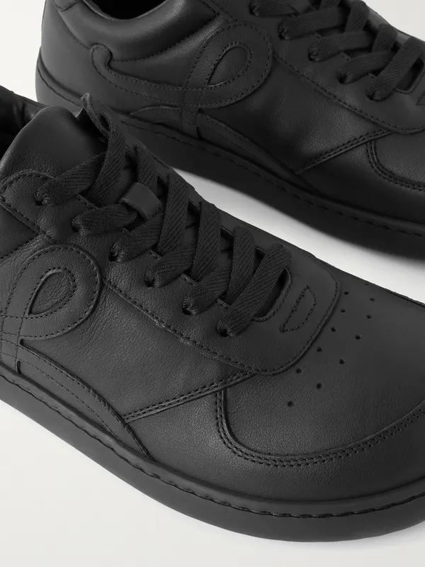 Loewe Jambo Logo-Appliquéd Leather Sneakers Black (M816282XBN) (5)
