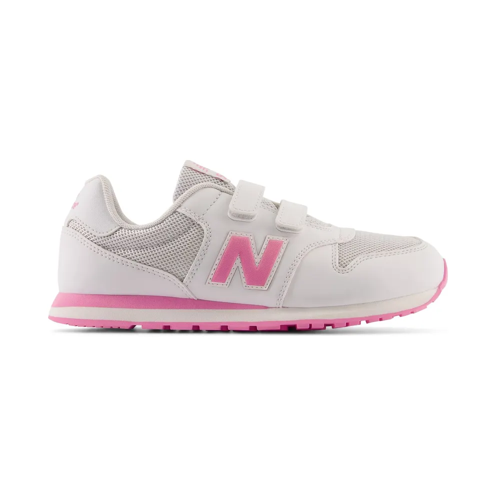 NEW BALANCE 500 Hook & Loop “Quartz Grey / Signal Pink” (GV500QP1)