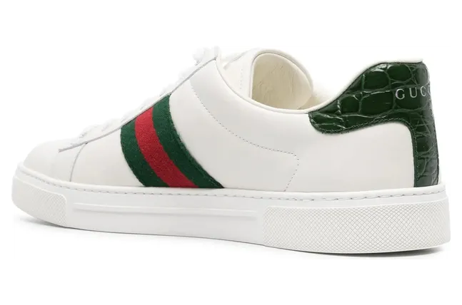 Gucci Ace Striped Reptile-effect “White” (757943 AACAG 9055) (4)