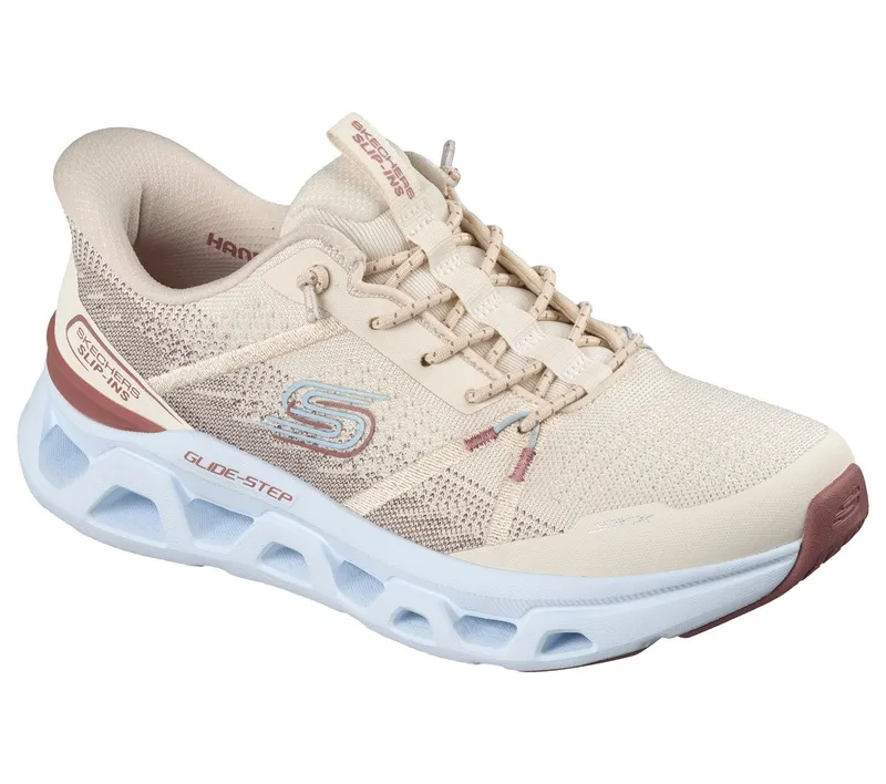 Skechers Slip-ins: Glide-Step Altus – Fast Lane Sneaker Natuurlijk/Licht Blue