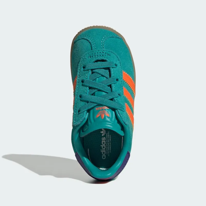 Adidas Gazelle Comfort Closure with Elastische Veters Kids Pure Teal / Impact Orange / Collegiate Purple (JR5940)