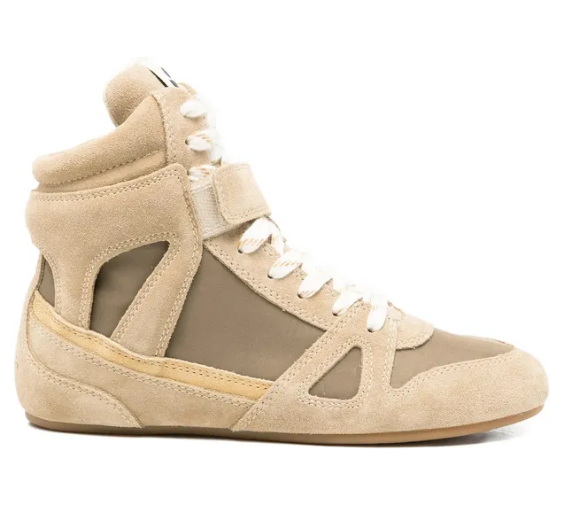Isabel Marant Senny Panelled Hi-top “Neutrals/Brown” (D2E01S BK0092FA 67KI)