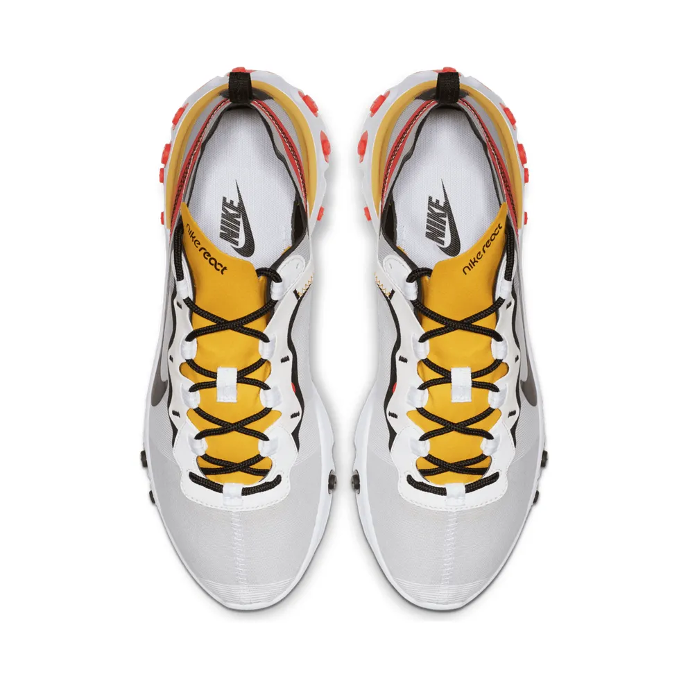 Nike React Element 55 White Black Crimson Gold White/Black-Bright Crimson-University Gold (BQ6166-102)