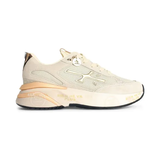 Premiata Moe Run Sneakers aus Wildleder – Nude (MOERUND7800)
