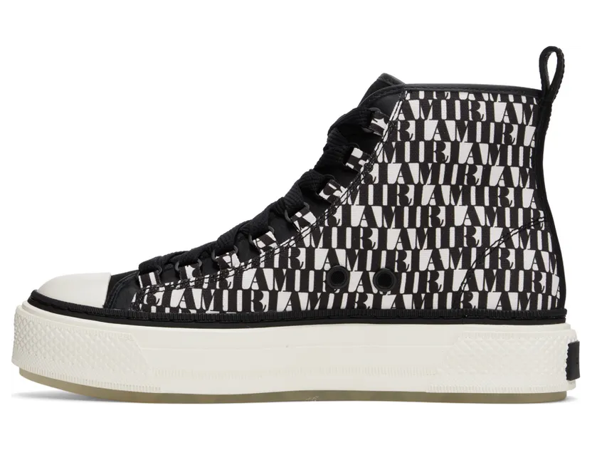 AMIRI Black & White Court Sneakers (MFS008-004) (3)