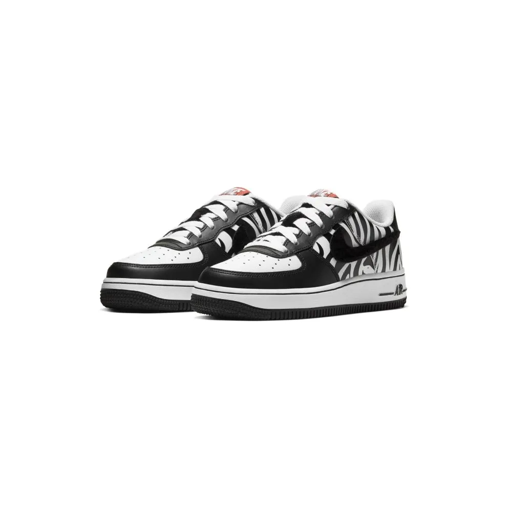 Nike Air Force 1 Zebra (GS) White/Black (CU4687-100)